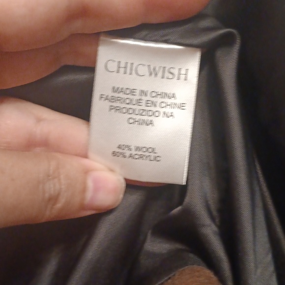 Chicwish Plaid Wool Blend Coat Size XL - Picture 7 of 11